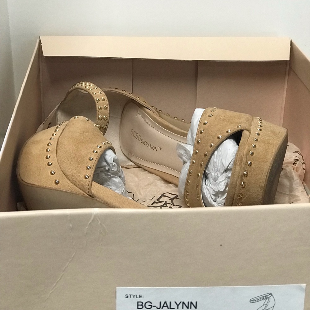 Bcbgeneration Platform Nude Heels - image 6